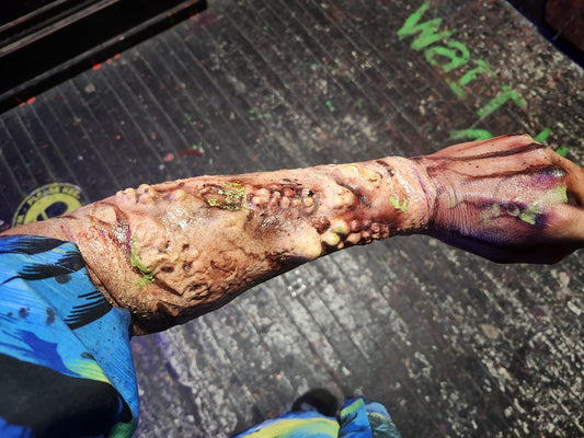 The Perfect special effects appliance that will create a horrific diseased look for your next cosplay, film, zombie, or Halloween costume.