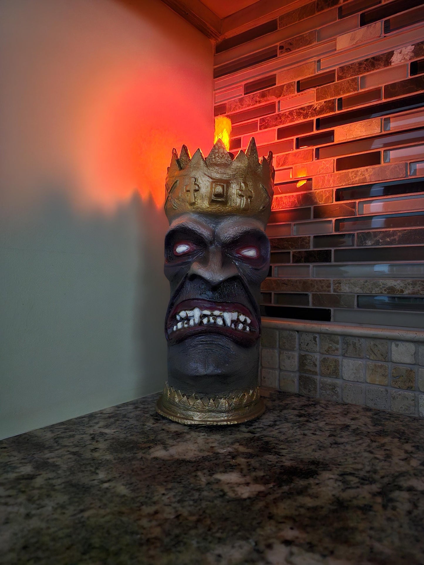 Unique Monster Tiki Torches, The Vampire Prince, Charming Gothic Decor is an outdoor essential home and backyard decoration for Halloween