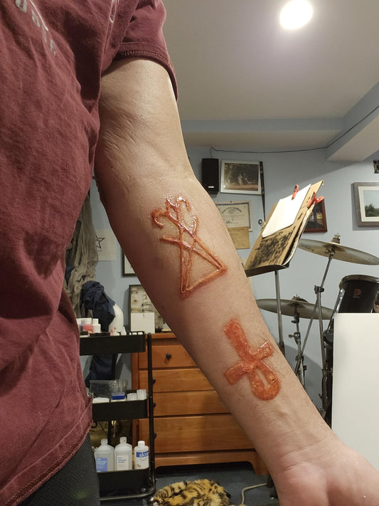 Sigil of Lucifer Pros aide Transfer, Perfect for Special Effects Makeup artists,Cosplay, Halloween & Character Creations!