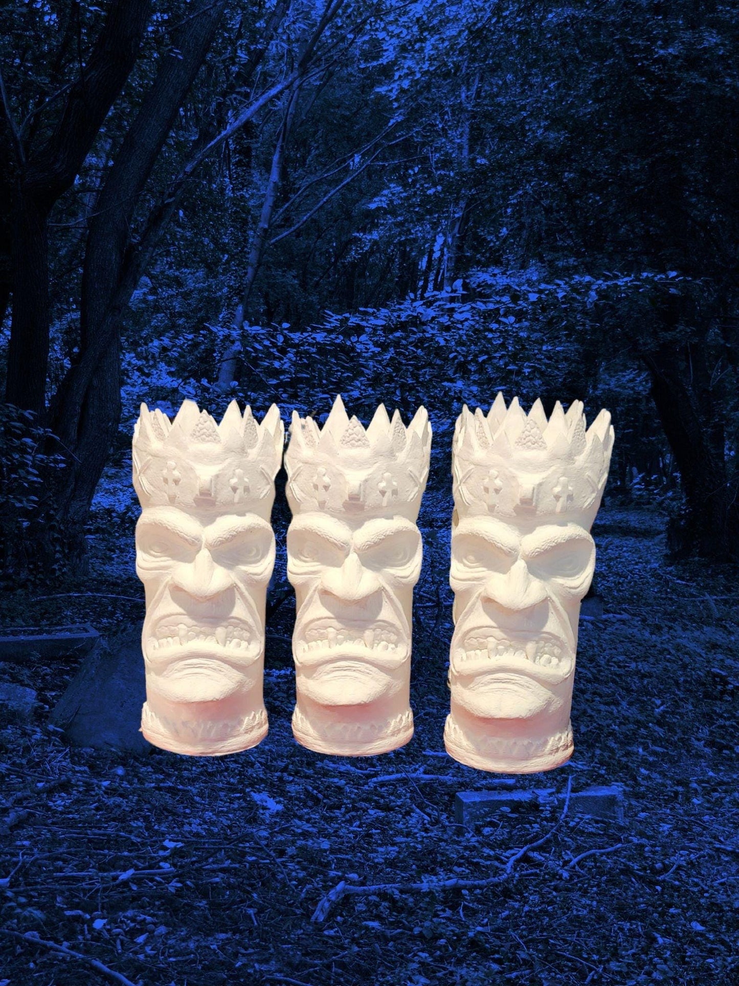 Unique Monster Tiki Torches, The Vampire Prince, Charming Gothic Decor is an outdoor essential home and backyard decoration for Halloween