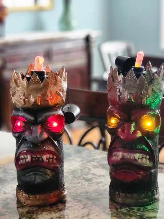 Led light kit for a monster tiki torch