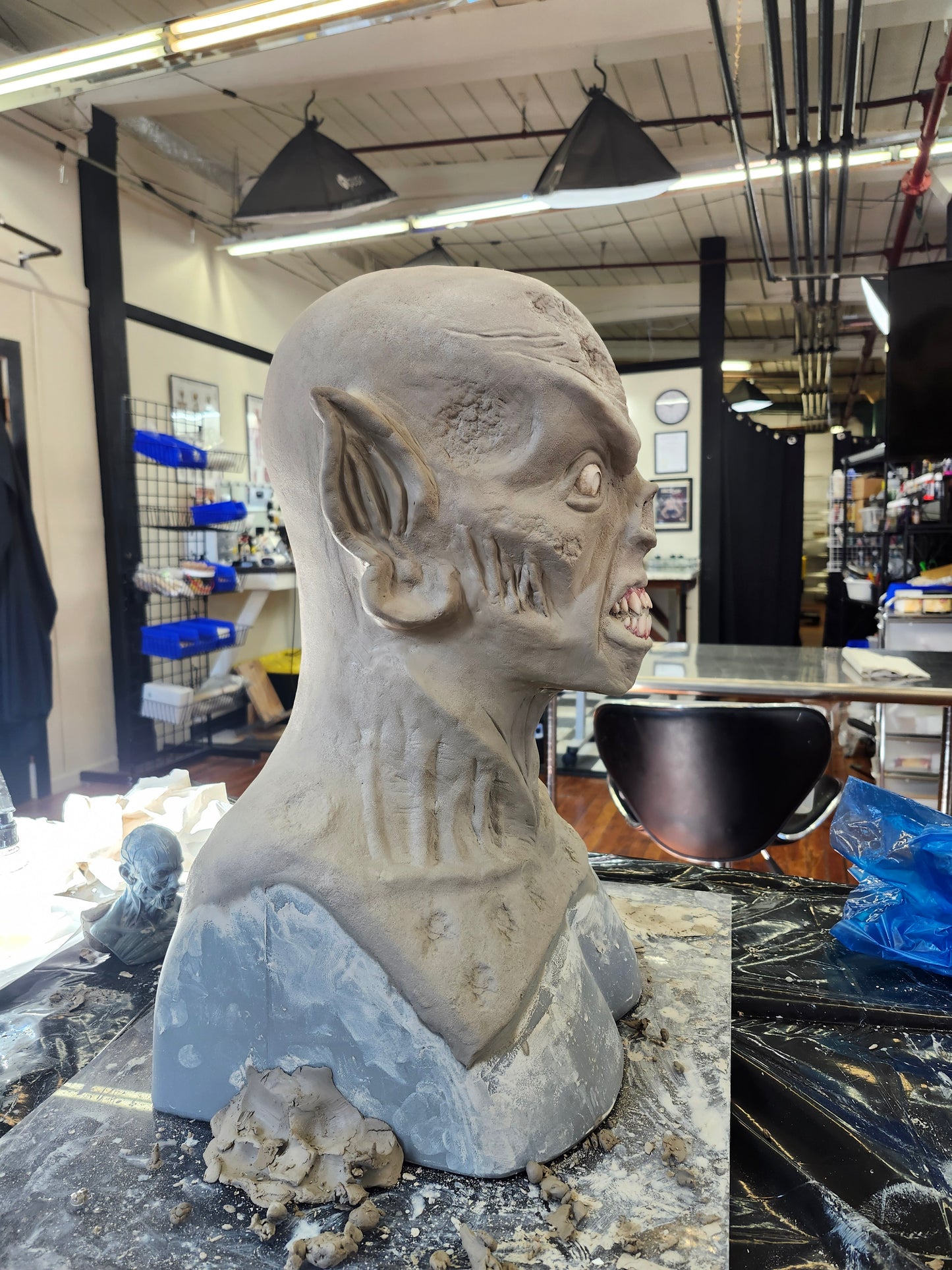 Vampire Ghoul Latex Mask – Realistic Horror Mask, Haunted House Costume, Zombie Creature Mask, Scary Halloween Mask, Professional Haunt Prop